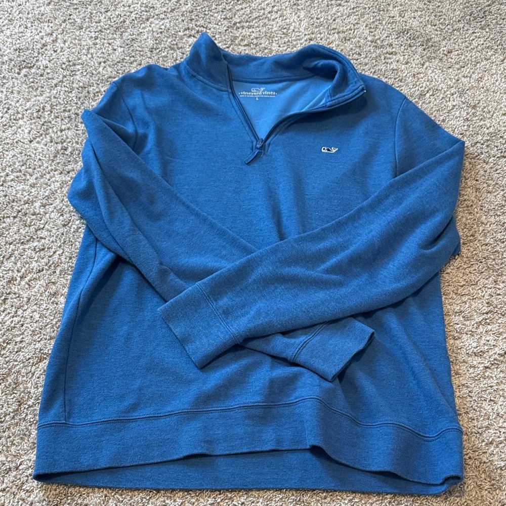 Men's vineyard vines Blue Quarter-Zip Sweater